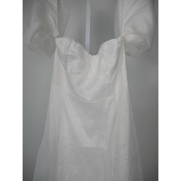 Lulu's White Bustier Off-The-Shoulder Maxi Dress S/M - Picture 4 of 8